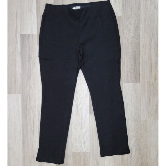 CHICO'S Womens Black Cropped Stretch Pants Size 6 Petite - Picture 1 of 8